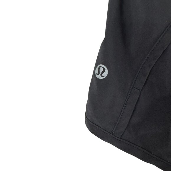 Lululemon Run Times Shorts Womens Size 8 Black Solid Workout Running SS-2108 - Picture 6 of 10